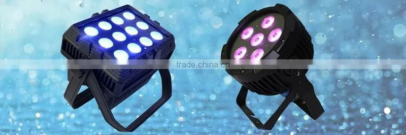 12pcs dmx battery light color changing outdoor led par for hotel wall decorate