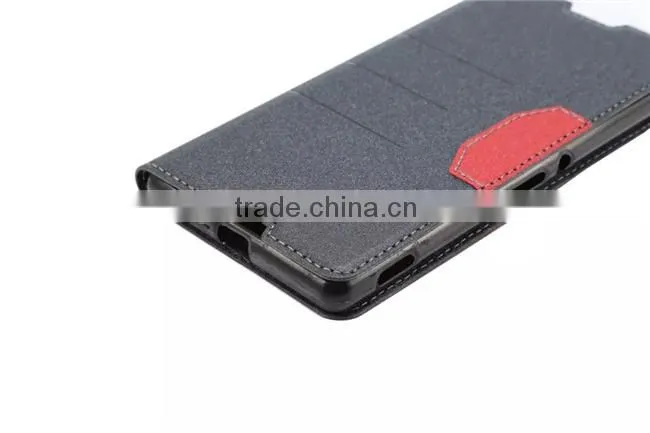 Matt Stand PU Leather Wallet Case Cover For Sony Xperia Z4