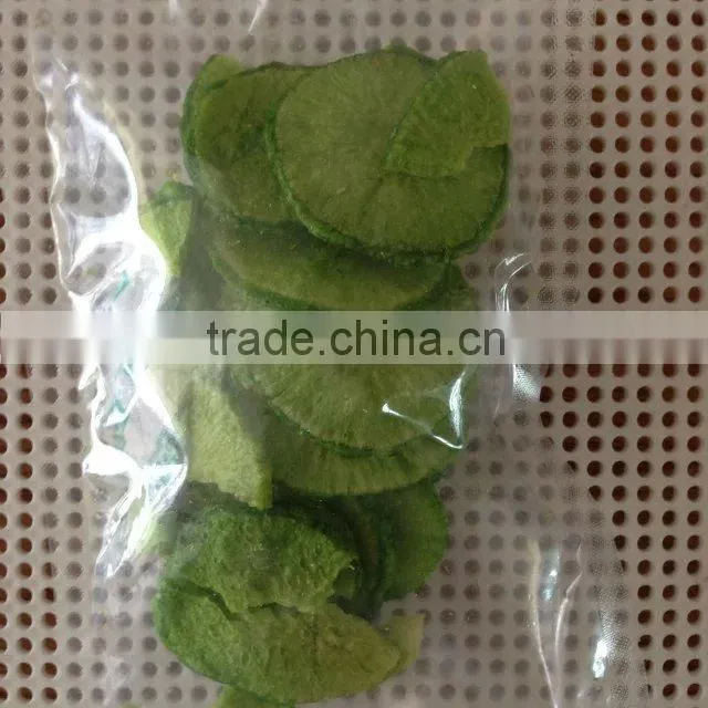 Vacuum Fried VF Dried Natural Green Turnip crisps for sale