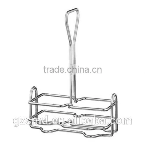Chrome Wire Salt Pepper Shaker Caddy