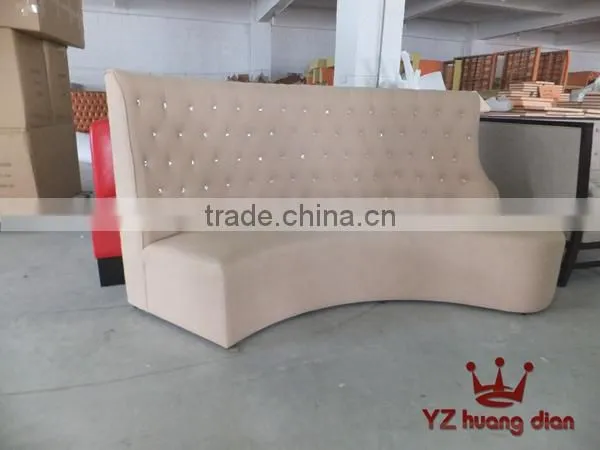 Wooden u shape booth for restaurant YK213