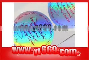 Self adhesive anti-counterfeiting paper for accessories
