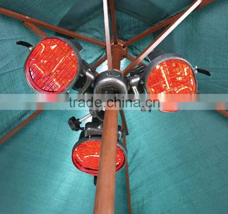 3X500W Garden and outdoor patio Heater with halogen heating element