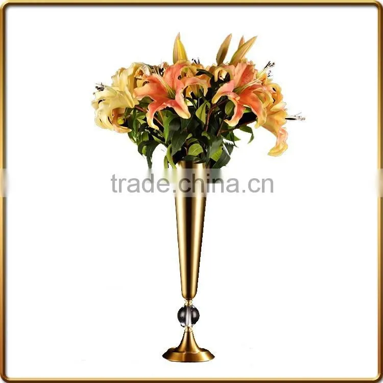 large and tall metal vase for home decoration and wedding