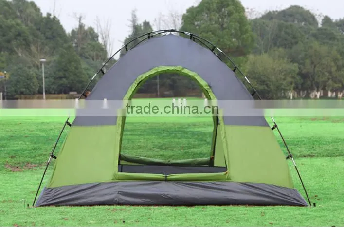 3 person Double door fiberglass pole camping/travelling tent