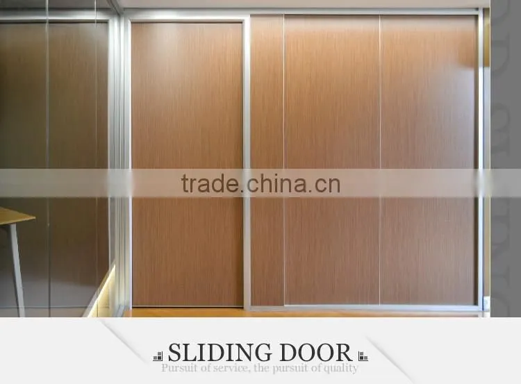 clear tempered full high partition office glass doors with MFC