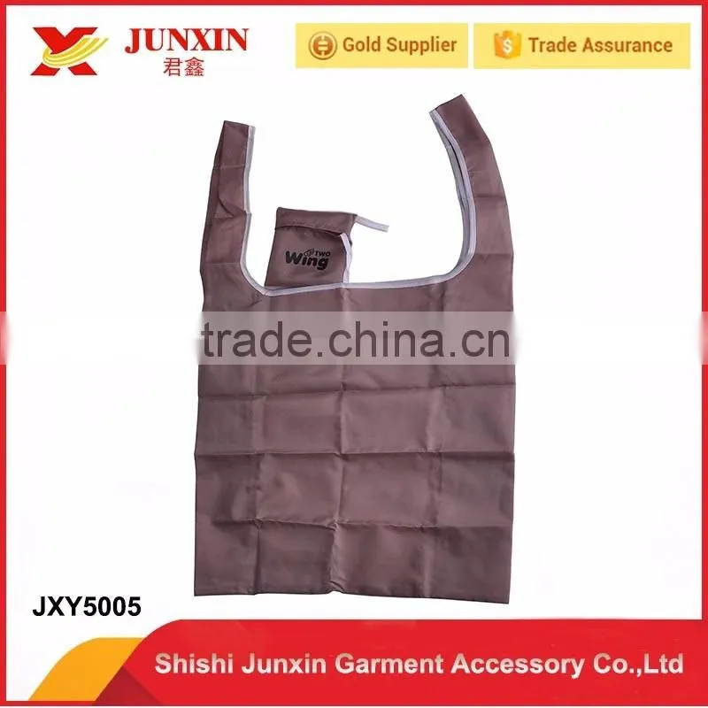 Custom Reusable Folding Bags Folding Tote In a Pouch T-Shirt Folding Totes shopping bag