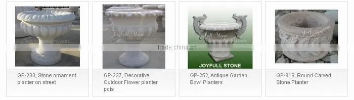 Hand-carved Garden Granite Planters