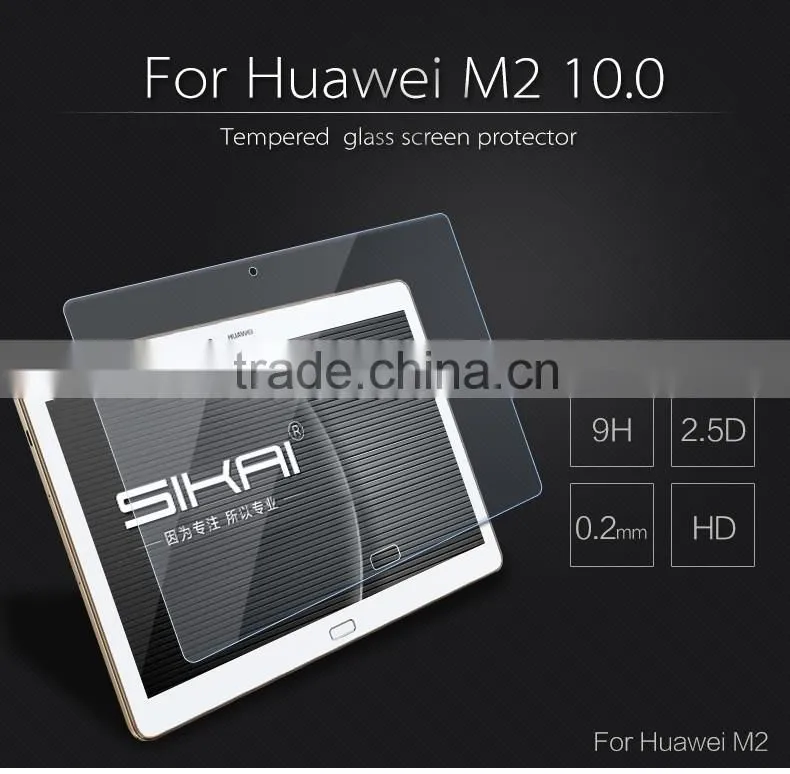 Promotion Anti Fingerprint Anti Bubble 9H 0.2MM Tempered Glass Screen Protective Film For Huawei M2 10 Inch Glass Film