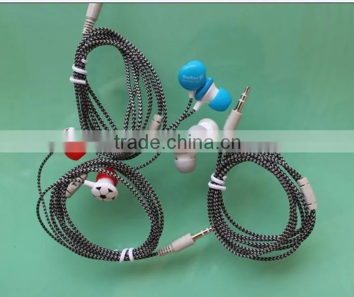 Lovely cartoon braid cord earphone&earbud for promotion
