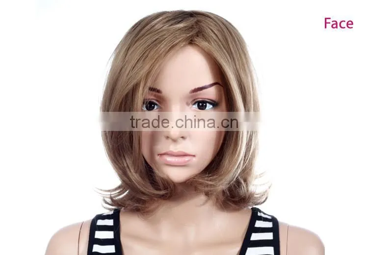 Black/blond/brown/grey kinky curly synthetic lace hair wig cheap bangs artificial wig