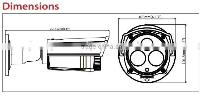 HIKVISION 3.0MP EXIR Bullet network Camera high resolution poe ip camera(6mm lens DS-2CD2232-I5)