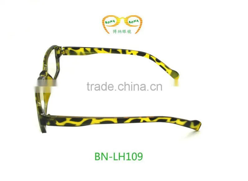 2015 high quality Leopard grain cheap half frame sexy reading glasses