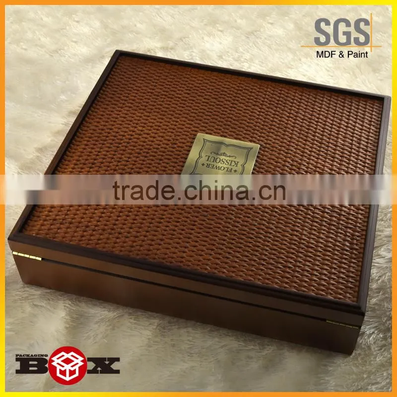 Solid sliding lid Wooden Wine box