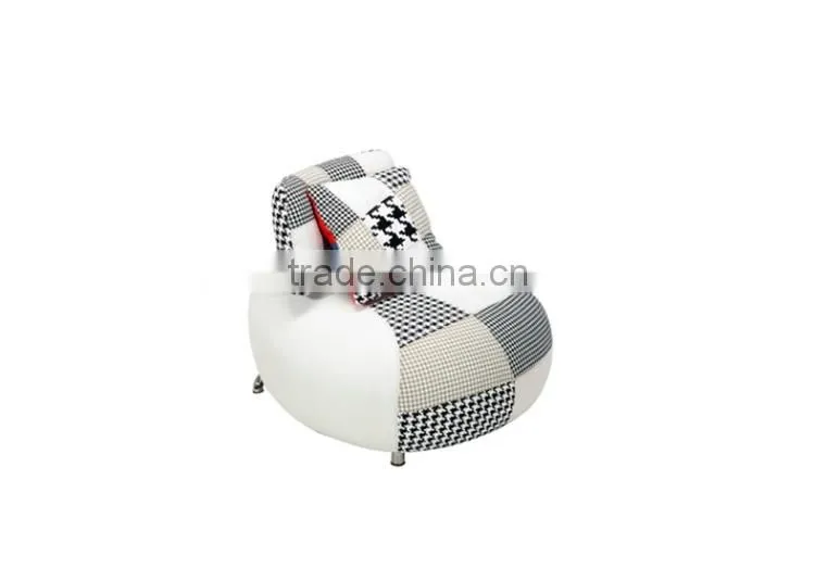 Patchwork backrest adjustable ottoman