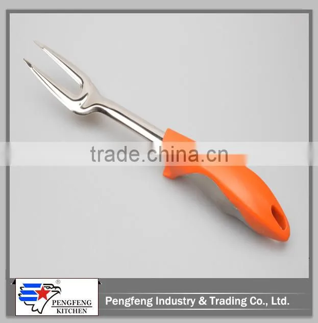 Two teeth stainless steel unique meat fork