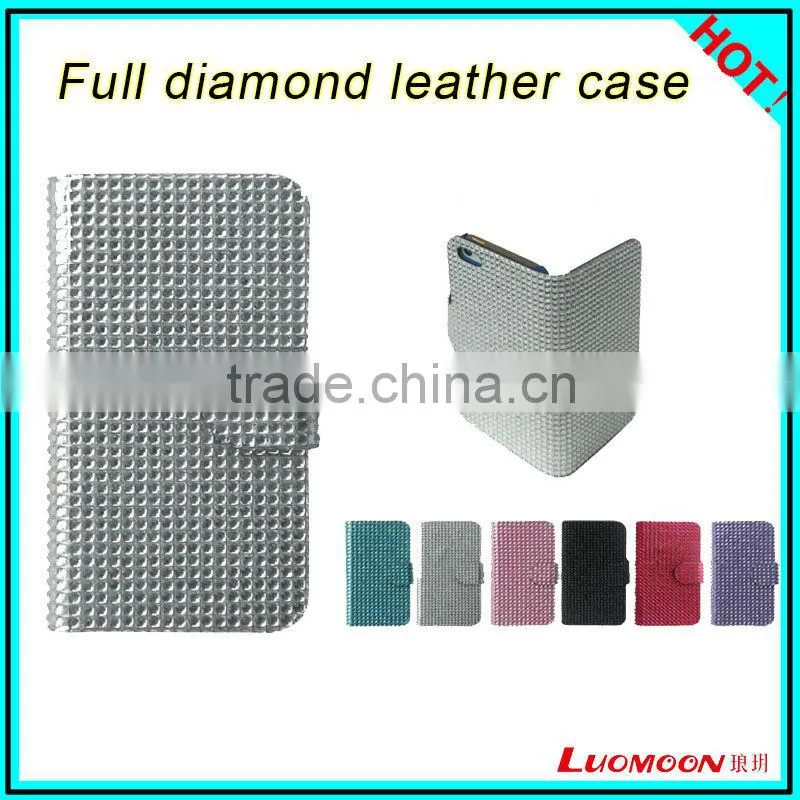 New Flashing Diamond PU Leather Case For Mobile Phone