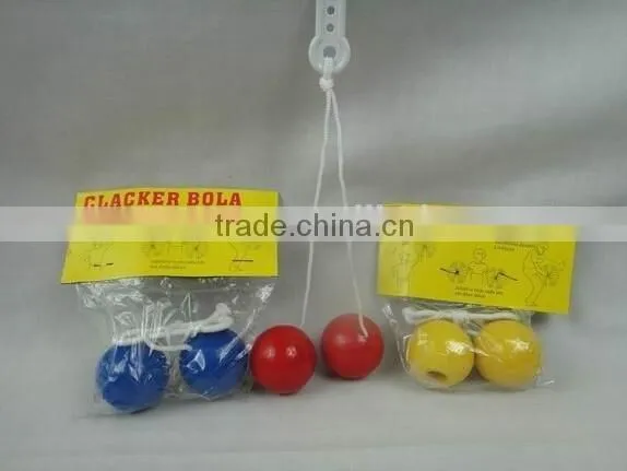 wholesale novelty gift toy light clacker ball with handle