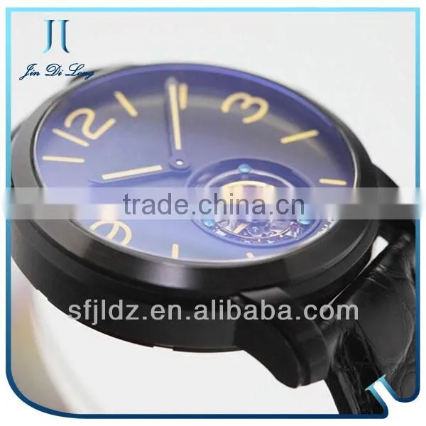 China online shopping vogue watch high quality leather automatic mechanical watch