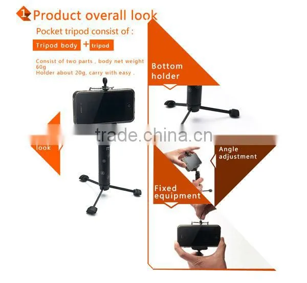 2016 Fotopro aluminum material Digital small cheap for camera, phone, mobile phone Mini Pocket portable tripod