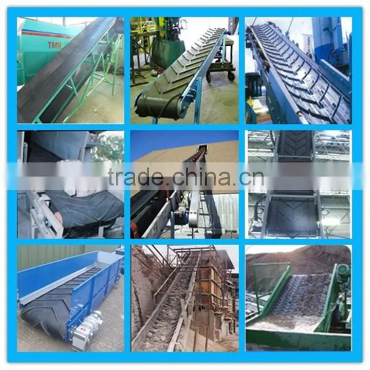 Patterned Chevron Rubber Conveyor Belt ,EP, NN, CC Fabric rough top rubber belt