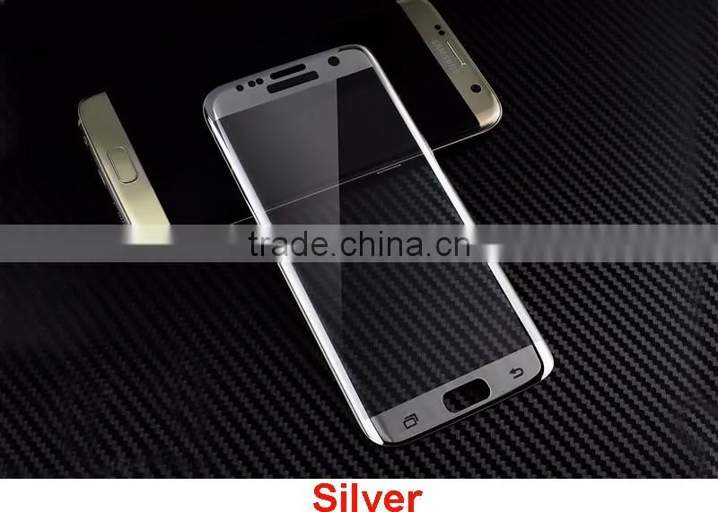 New Arrival!!!! 9H Hardness Black Color Full Body Anti-shatter Screen Protector Tempered Glass for Samsung S7 Edge