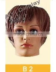 Male wig display mannequin head with plastic material
