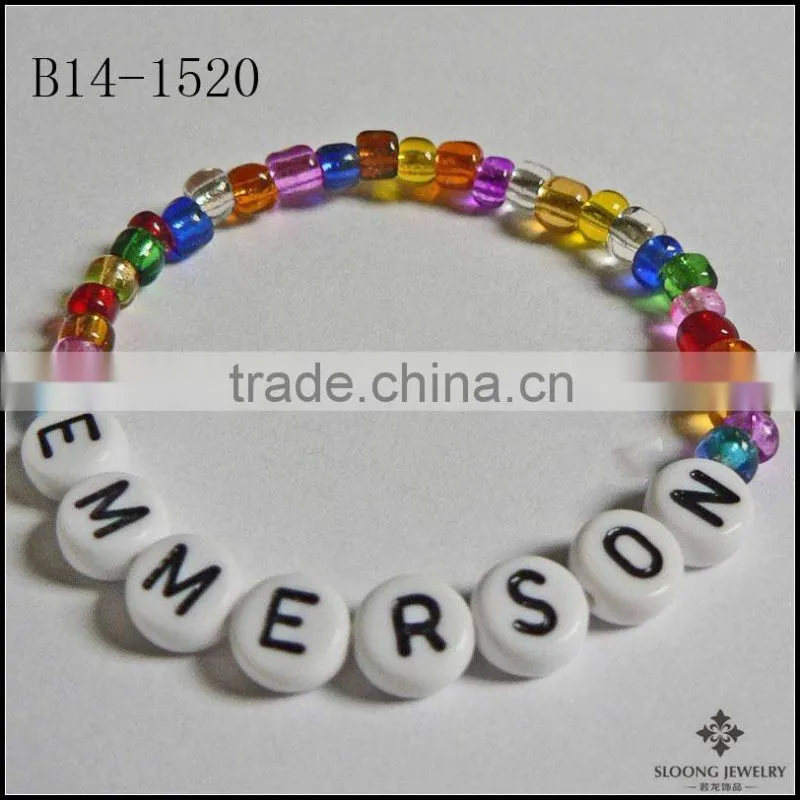 New products 2014 Bead Bracelet Beaded Jewelry PERSONALIZED Name Bracelet