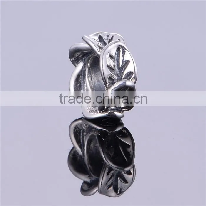 Custom 925 Silver Bead DIY Sterling Silver Charm Wholesale gracefully slidable silver Bead Fit for Woman Bracelet T046