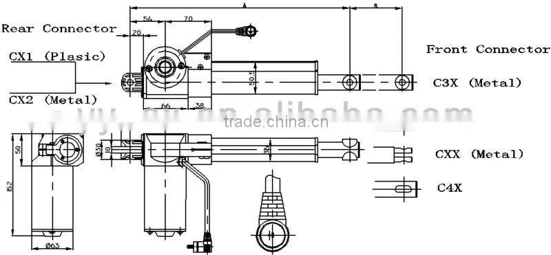 200mm stroke fast linear actuators for electric recliner chair