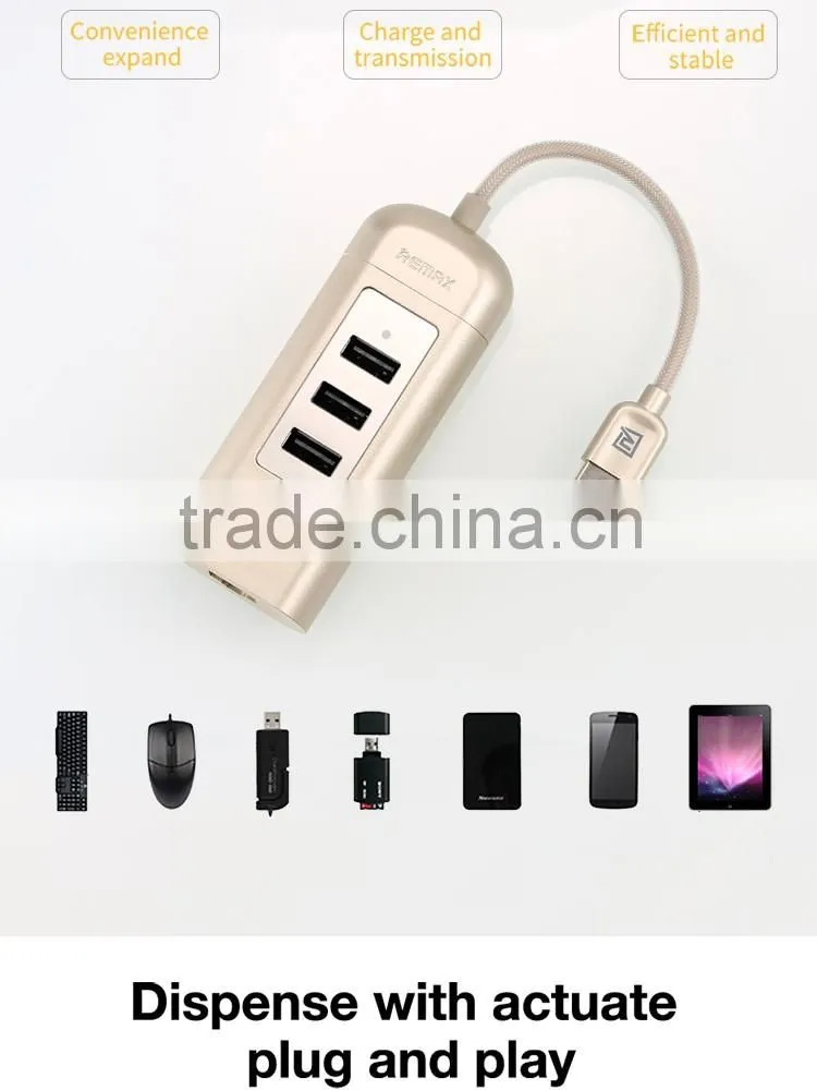 REMAX CATI 3USB 1LAN HUB