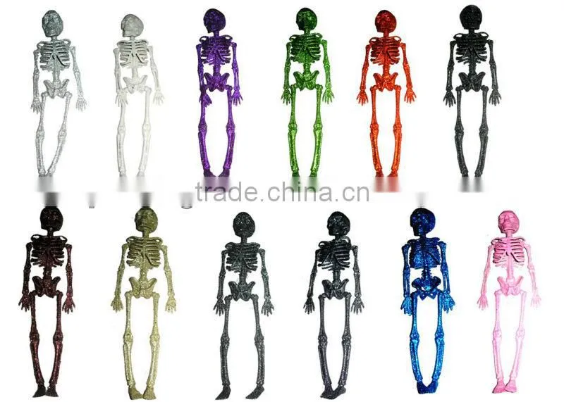 Green glitter hanging skeleton