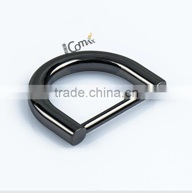 Smooth Gunmetal Backpack Ring Black Alloy Bulk Metal D Ring