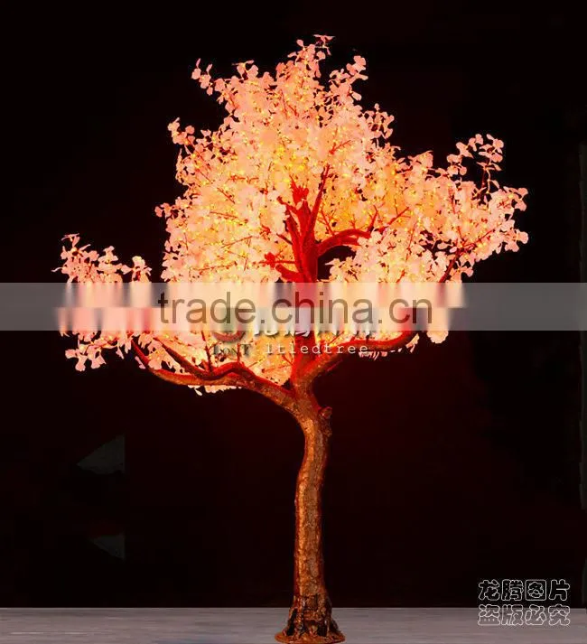 Unique 5m RGB ginkgo leaf Large projection led tree