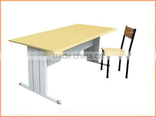Library Furniture Metal Desk and Chair Set