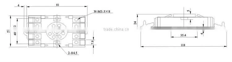 Relay Socket P2CF-08