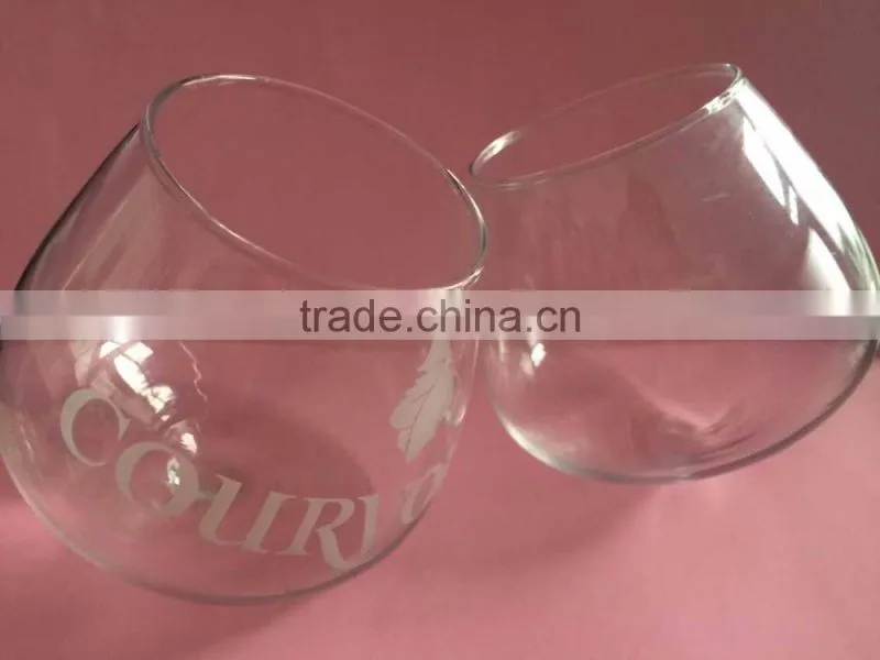 200 ml transparent wine decanter with customized logo printing