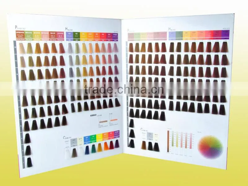 OEM Manufacturer Salon Professional Hair Dye Color Chart/Color Swatch Book