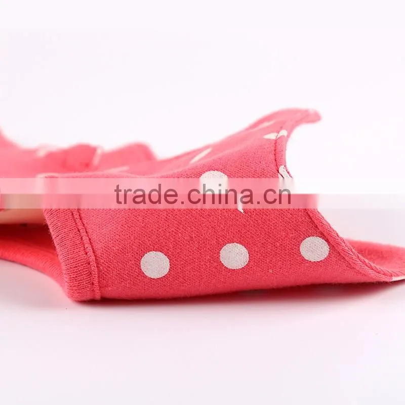 100% Cotton Infant Baby Bibs Flower Shape Decorate Waterproof Washable Cotton