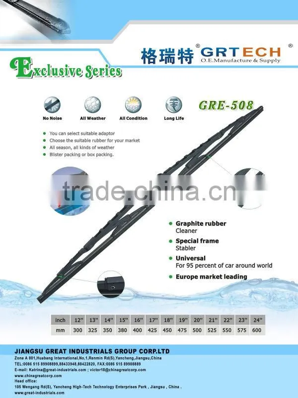 High quality wiper blades, windshield wiper blade for cars
