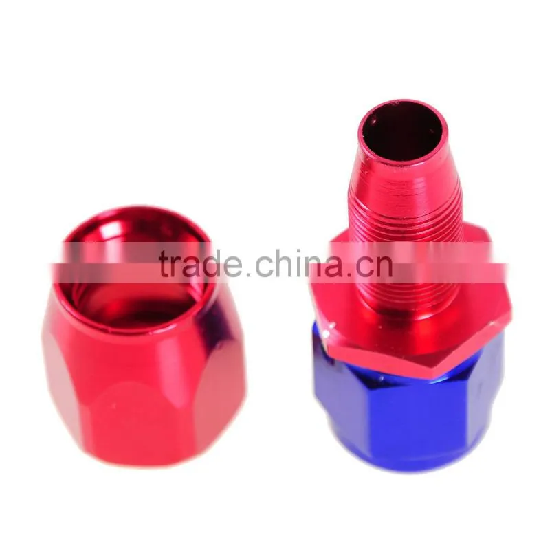 Red AN8 AN-8 8 AN Straight Push Lock Swivel Fitting Hose End Oil Fuel Adaptor