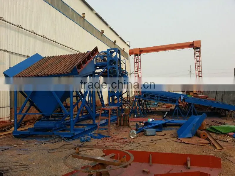 Mobile gold trommel screening machine