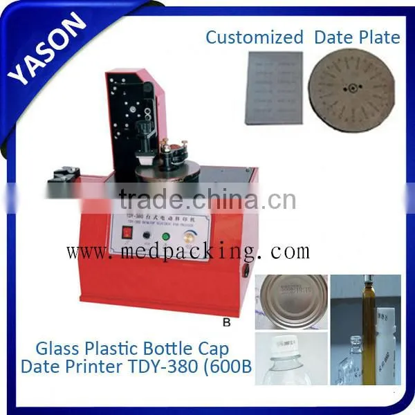 600B model Glass Plastic Bottle Cap Production Date Printer Coder Pad Printing Machine