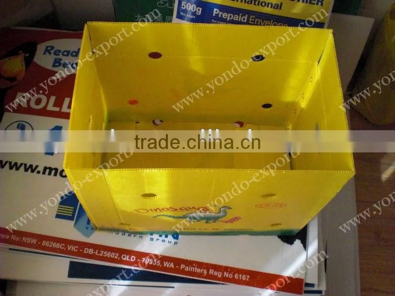 Nestable corrugated plastic tote