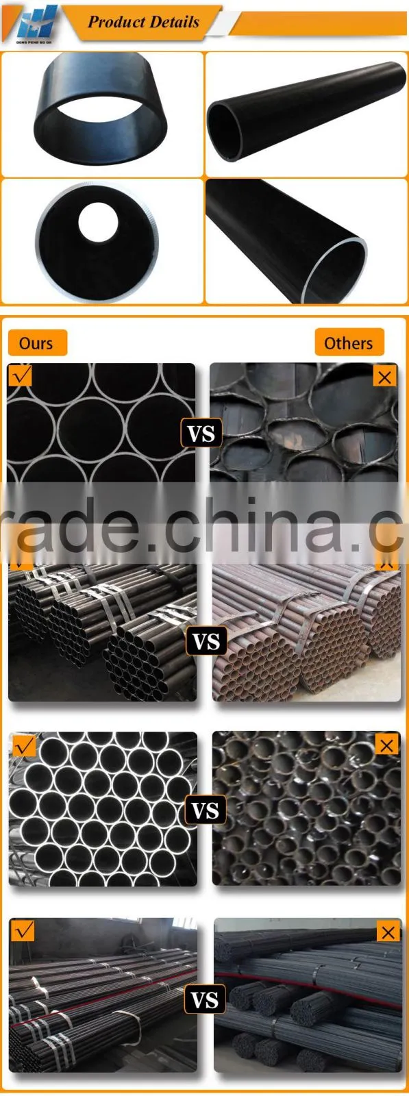 astm a53 standard 38.1mm carbon round tube