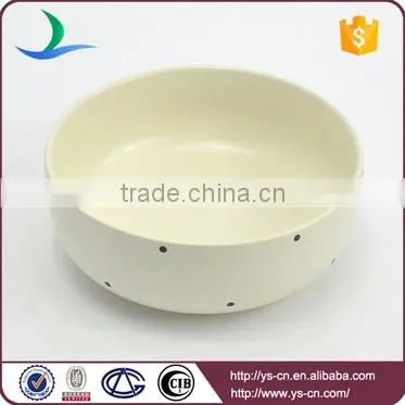Kids black spot beige matt color stoneware china dinnerware
