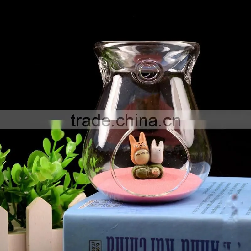Unique small handblown glass candle jars for scented candle