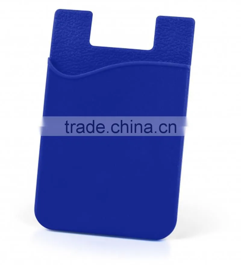 Change colorl Silicone wallet with cell phone pocket 3M Adhesive
