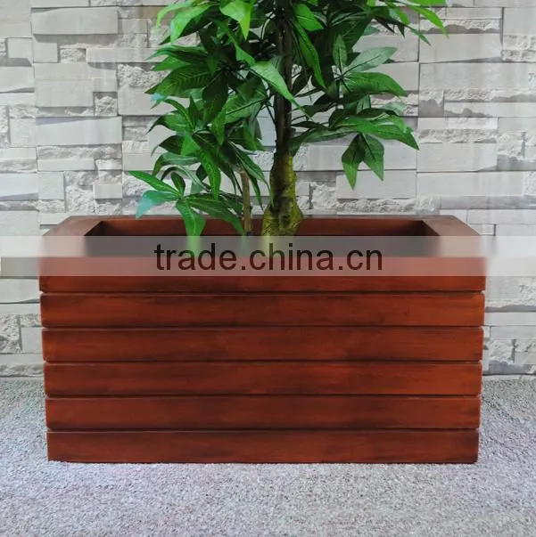Strong Fiberglass Whitout Bottom Square Artificial Stone Planter