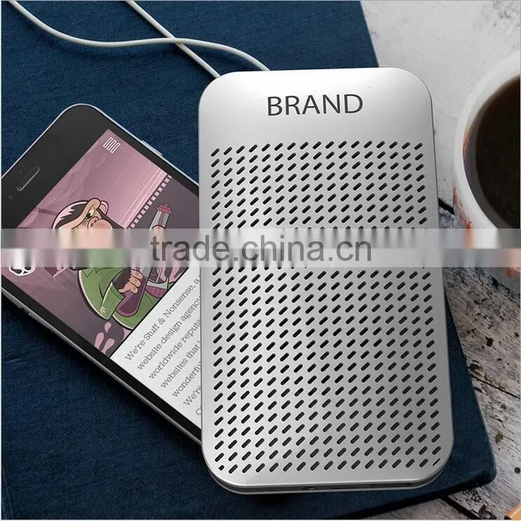 Mini Rechargeable Bluetooth Speaker With Power Bank Portable Multifunction 5000mAh Power Bank Super Thin Bluetooth Speaker